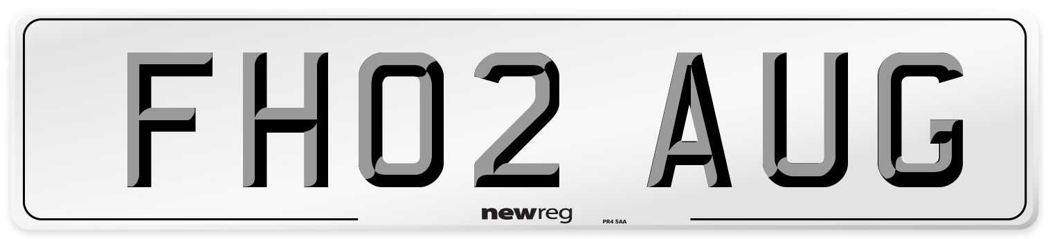 FH02 AUG Number Plate from New Reg
